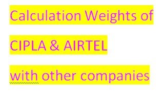 weights of cipla amp airtel with other companies mba project portfolio management page 33 [upl. by Darrelle]