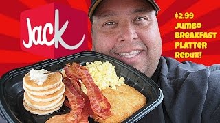 Jack In The Box® 299 Jumbo Breakfast Platter Redux Review [upl. by Ahsen]