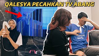 QALESYA ROSAKKAN TV KAT RUMAH BARU ABANG [upl. by Winna]