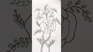 flower design by pencil drawing project viralvideo youtubeshort realestate [upl. by Grimaldi]