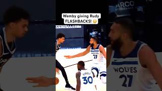 Wemby giving Rudy FLASHBACKS 😳😳 nba basketball shorts [upl. by Yrrot]