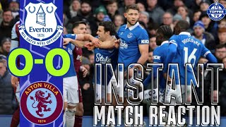 Everton 00 Aston Villa  Gwladys Street Reaction [upl. by Anayet]