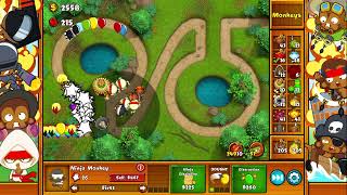 Lets Play Bloons Monkey City ZOMG Cash Starve Hard Keyholes Forest No Commentary 1388 [upl. by Laohcin]