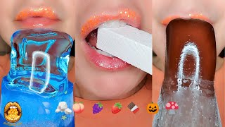 ASMR Satisfying Eating Emoji Food CRUNCHY CORN STARCH GUMMY FRUIT MARSHMALLOW Mukbang [upl. by Ydnic499]