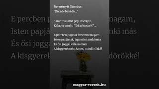 Reményik Sándor quotDícsértessékquot Vers [upl. by Madelle]