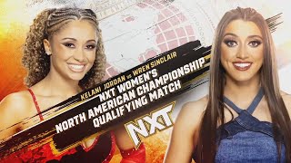 Kelani Jordan vs Wren Sinclair  Womens North American Title Qualifying Match NXT May 28 2024 [upl. by Mattie]