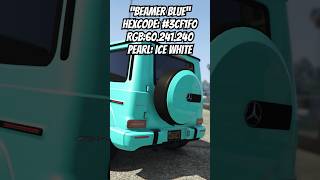 “BEAMER BLUE” Modded CREW ColorHEX CODE gta5 gtamods pc console g63 mercedes kingviciii [upl. by Highams]