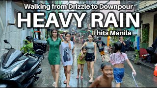 Its Raining in Manila Heavy Rain Walk with Real 3D Rain Sounds 4K HDR [upl. by Amak159]