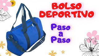 COMO HACER UN BOLSO DEPORTIVO FACIL PASO A PASO  con moldes gratis en el video  B Nieves [upl. by Ribble537]