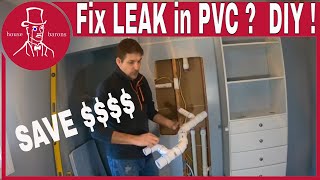 How to Fix a Leak in Pvc Pipe  PVC repair coupling [upl. by Sergeant348]