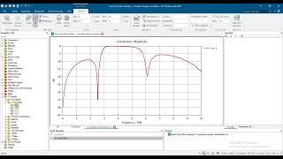 band stop filter design L resonator design simulation result in cstuwb bpf filter in cst [upl. by Manwell]