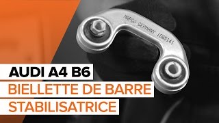 Comment remplacer une biellette de barre stabilisatrice avant sur une AUDI A4 B6 TUTORIEL  AUTODOC [upl. by Neona]