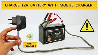 12 Volt Power Supply for 100Ah Battery Charger using Mobile Charger  220v AC to 12v DC [upl. by Haelem587]