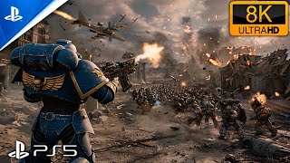 PS5 ORC BASE ATTACK  IMMERSIVE ULTRA Graphics Gameplay  Warhammer 40K Space Marine  8K [upl. by Hillell]