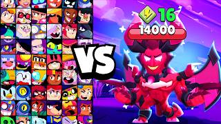 DEMON MORTIS vs ALL BRAWLERS With 16 POWERUPs  Brawl Stars [upl. by Paten]