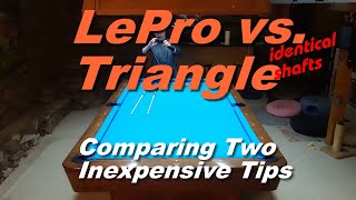 Comparing LePro and Triangle Tips on Pool Cues [upl. by Hadlee]