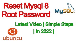 How To Reset Mysql 8 Root Password  Reset Mysql Root Password On Ubuntu 20042204 LTS [upl. by Krystalle]