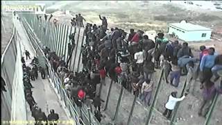 Refugee invasion in Melilla Spain [upl. by Syramad]