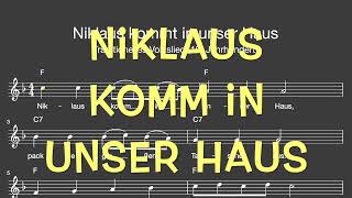 Lied Niklaus komm in unser Haus NikolausLied  Melodie Akkorde Noten und Text [upl. by Sadirah]