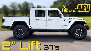 AEV 2” Lift amp 37’s on Jeep Gladiator Rubicon [upl. by Wolgast535]