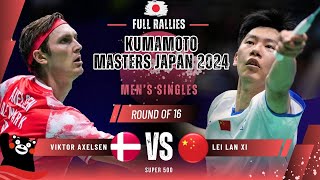 Viktor Axelsen DEN vs Lei Lan Xi CHN  R16  Kumamoto Masters Japan 2024 [upl. by Redlac104]