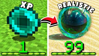 Minecraft But Your XP  More Realistic Graphics  Minecraft Hindi [upl. by Aihsek]