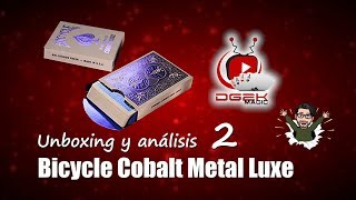 Baraja Bicycle Cobalt Metal Luxe  Uboxing y análisis  Las mejores barajas para magia  DG2K Magic [upl. by Llegna]