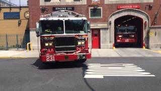 FDNY Engine 231 Tower Ladder 120 And Battalion 44 Responding [upl. by Soo]