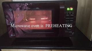 LG Microwave Oven preheatingExplainedpreheat Method in LG microwavehow to preheat oven for cakes [upl. by Enairb821]