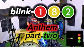 Blink 182  Anthem part 2 two  Mike drum cover FT 50 on bass [upl. by Elonore]