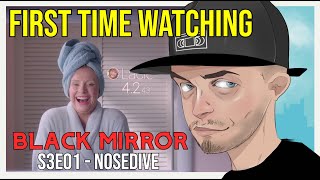 Black Mirror S3E01  Nosedive REACTION FIRST TIME WATCHING [upl. by Bryanty274]