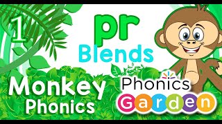 PR  BLENDS  Monkey Phonics  Playlist  Phonics Garden [upl. by Zetroc92]