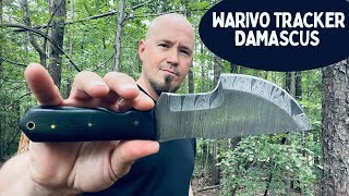 NEW Damascus Tracker Knife from WARIVO [upl. by Nesyrb]