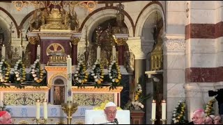 « C’est beau  » les premiers mots du pape à Marseille [upl. by Hsur911]