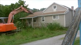 Demolition of House in Rittman Ohio July 2017 [upl. by Aleahs]