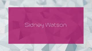 Sidney Watson  appearance [upl. by Ohcirej]