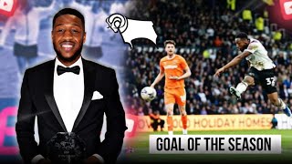 🇬🇲 Scorpion Midfield Ebou Adams win Derby County goal of the season 👏 [upl. by Kermie]