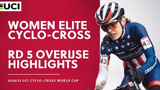 Round 5  Women Elite Highlights  202021 UCI Cyclocross World Cup  Overijse [upl. by Nekial]