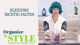 HOW TO Kleidung platzsparend zusammenlegen  ORGANIZE N STYLE  sixx [upl. by Morentz]