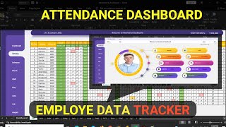 How to create dynamic attendance sheet in excel  Attendance Tracker dashboard [upl. by Yren508]