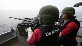 MATANDO OS PIRATAS DA SOMÁLIA O PODER E DESTRUIÇÃO DA MK 38 MACHINE GUN M242  MARINHA US [upl. by Ajna]