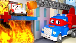 LOspedale va a Fuoco  Carl il Super Truck a Car City 🚚Cartone animato per i bambini [upl. by Eey]