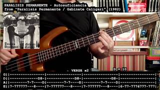 PARALISIS PERMANENTE  Autosuficiencia bass cover w Tabs full HD [upl. by Atilol]