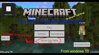 How to fix minecraft bedrock edition trial to original from windows 10 [upl. by Starks56]