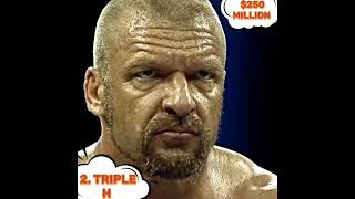 TOP 3 RICHEST WRESTLERS IN WWE HISTORY shorts shortsfeed wwe wweshorts [upl. by Lednyc]