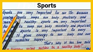 Easy English Paragraph on Sports  Write essay on Sports  How to write English Paragraph on Sports [upl. by Retsel]