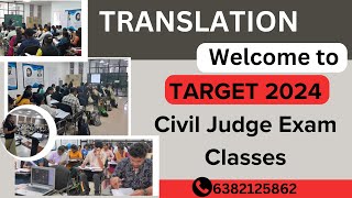 Translation Tamil Nadu Civil Judge Exam TARGET 2024 Class [upl. by Ortrud]