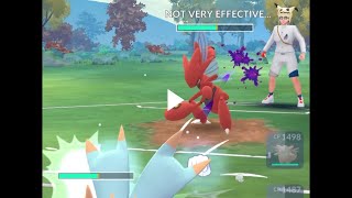 Toxapex vs Scizor in Pokemon GO Great League Cup Gameplay Online PvP [upl. by Behlau]