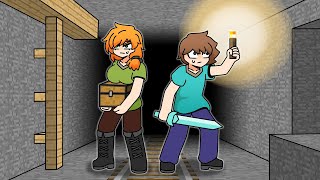 Steve and Alex went to an abandoned mine  Minecraft anime [upl. by Eibber]