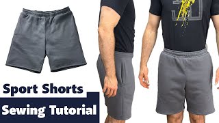 How to sew sport shorts  Sewing Tutorial for a pair of shorts [upl. by Saidel]